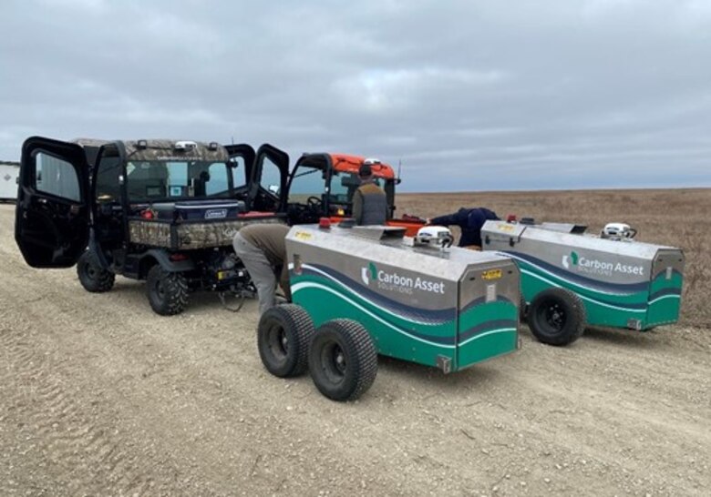 Researchers with the U.S. Army Engineer Research and Development Center use new technology to directly measure soil carbon on 5,000 acres of Fort Riley training lands.