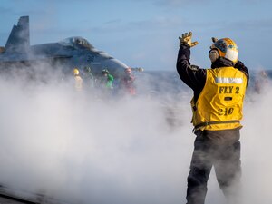 USS Carl Vinson (CVN 70) conducts flight operations.