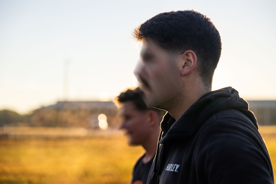 Marine Forces Special Operations Command hosts an Honor Workout recognizing all fallen Marine Raiders who passed away during the month of October at Camp Lejeune, North Carolina, Oct. 6, 2022. Command personnel participated in a moment of silence to pay tribute to those who lost their lives before competing in a team competition centered on physical and cognitive exercises. (U.S. Marine Corps photo by Sgt. Brennan Priest)