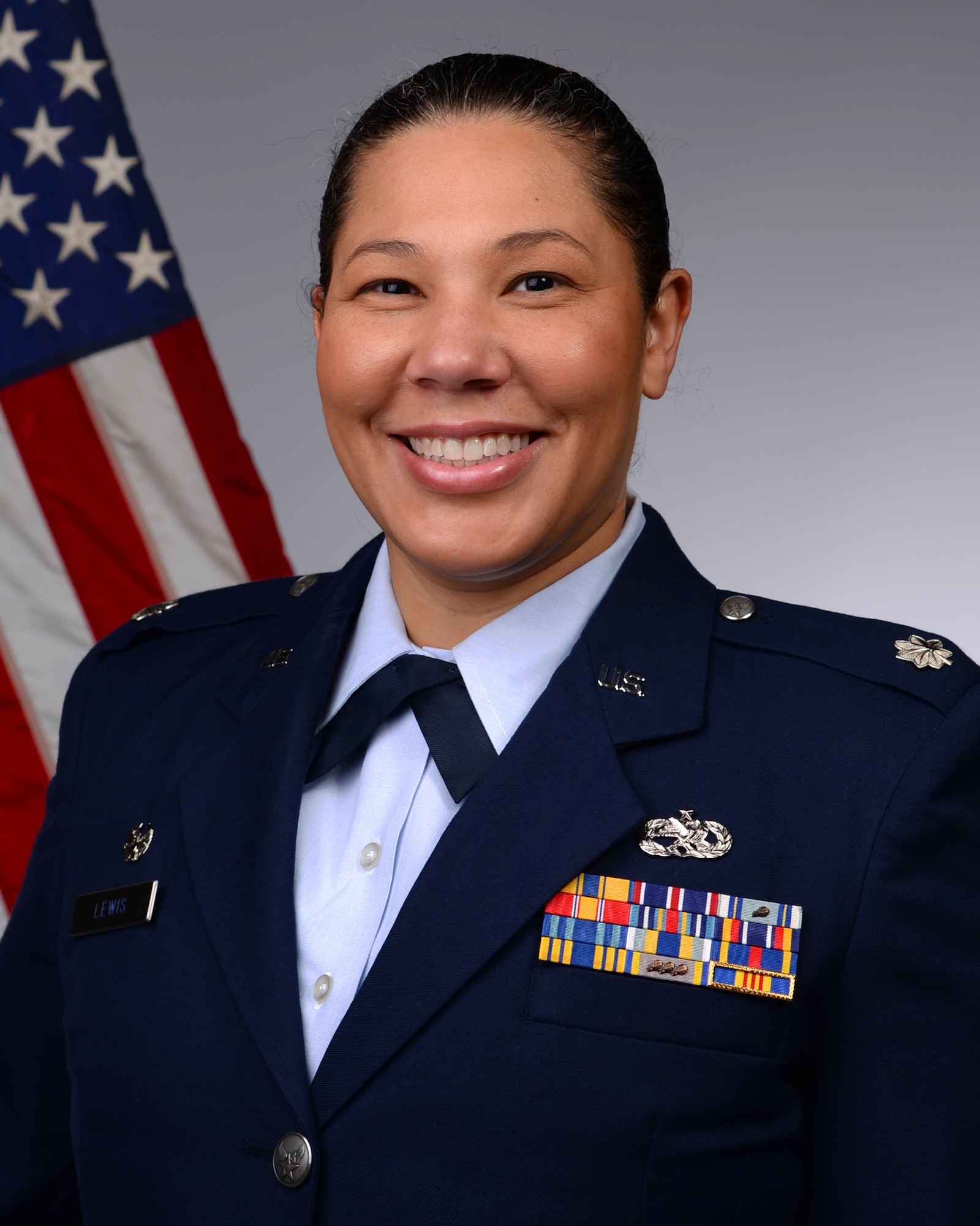 an official photo of Lt. Col. Jessica Lewis