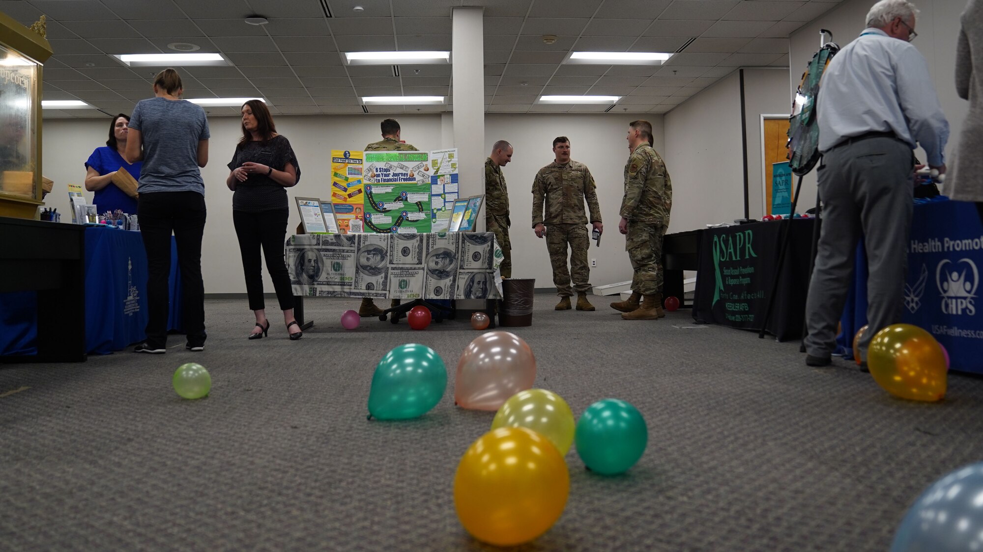 Keesler personnel attend the Dragon Blitz event in the Vosler Center on Keesler Air Force Base, Mississippi, March 28, 2023.