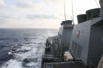 The Arleigh Burke-class guided-missile destroyer USS Milius (DDG 69) conducts routine underway operations. Milius is forward-deployed to the U.S. 7th Fleet area of operations in support of a free and open Indo-Pacific. (U.S. Navy photo by Mass Communication Specialist 1st Class Greg Johnson)