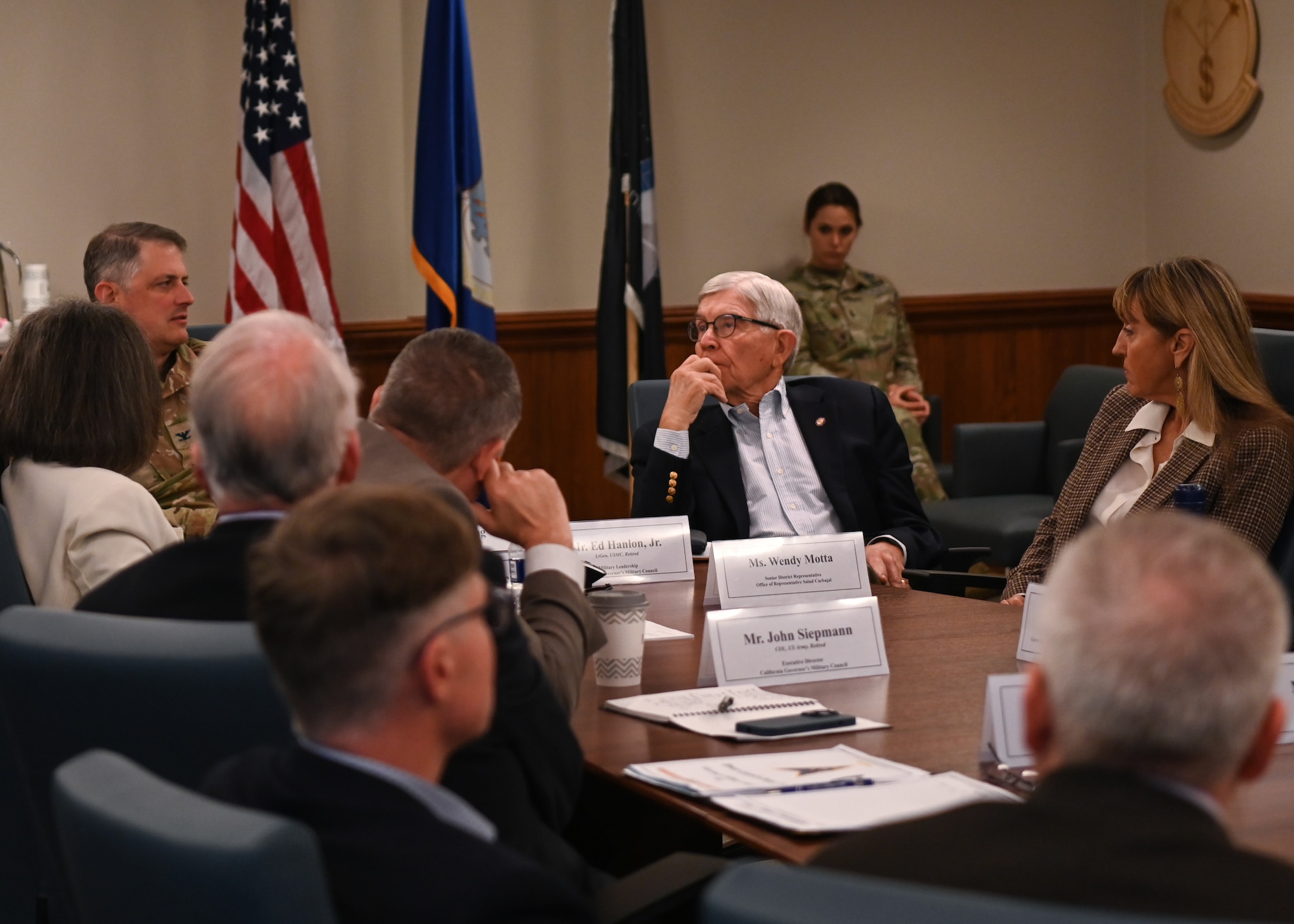 Col. Rob Long, Space Launch Delta 30 commander, hosted the California Governor's Military Council Vandenberg Space Force Base, Calif., March 28, 2023. The Governor's Military Council was established in 2013 by Gov. Edmund G. Brown Jr. to support the military in California with a focus on growing defense and national security missions in state administration. (U.S. Space Force photo by Senior Airman Tiarra Sibley)