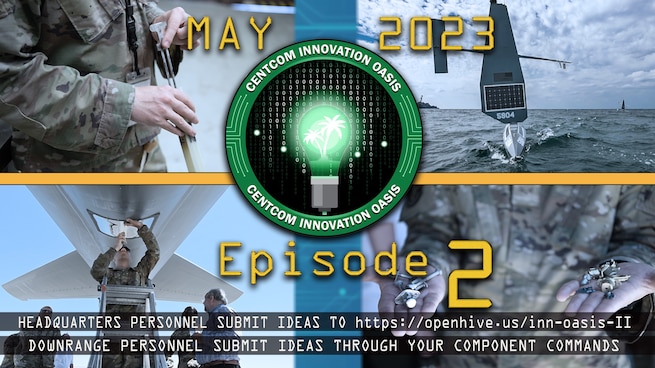 The CENTCOM Innovation Oasis II website is open and active!  https://openhive.us/inn-oasis-II

U.S. Central Command will host its second CENTCOM Innovation Oasis competition on May 25, 2023. The Innovation Oasis is a “Shark Tank”-like innovation competition that will highlight select U.S. Service Members and DoD / Service Civilian ideas, inventions, and processes to be presented for possible implementation. These new ideas help improve the quality of life, enable our forces, and improve the weaponry in the hands of our military.

The CENTCOM commander, Gen. Michael “Erik” Kurilla has fostered the culture of innovation as a key priority. CENTCOM is challenging its people to develop new ways of looking at old problems and to reset the way we think across everything we do.

For this episode of Innovation Oasis, all CENTCOM Component Commands will host an internal competition and nominate their top submission to compete in the main event of Innovation Oasis II in Tampa, FL.

The Winning Innovator for Innovation Oasis Episode II will get:

•           A service award

•           4-day pass, and

•           The opportunity to implement your great idea across the command

Submission Deadline is April 25, 2023.  Innovators submitting on behalf of Component Commands will submit in accordance with timelines published by their respective Commands.

Questions can be submitted to centcom.macdill.centcom-hq.mbx.centcom-innovation-oasis@mail.mil