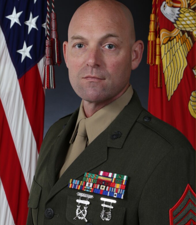 The official biography photo for SgtMaj James W. Underwood III, the Sgt. Maj. of 2d Assault Amphibian Battalion.