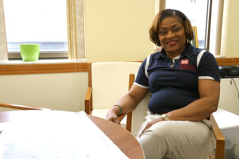 Sonya Rodgers, U.S. Army Corps of Engineers, Mobile District Chief of the Office of Small Business Programs, sits in her office, February 13, 2022, Mobile, Alabama. Rodgers has worked for the federal government for 40 years, 35 here in Mobile. (U.S. Army photo by Chuck Walker)