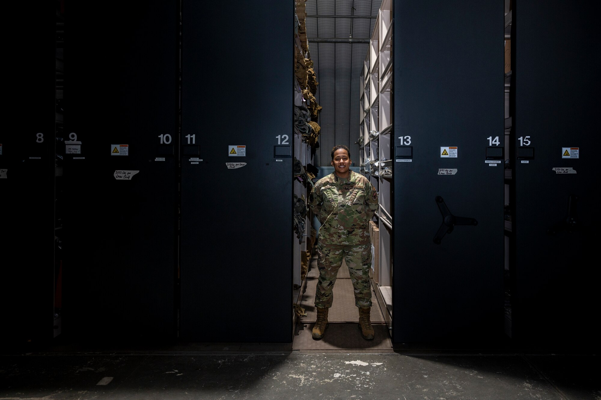 U.S. Air Force Staff. Sgt. Erika Roberts, 51st Security Forces Squadron, NCO in-charge of supply, poses for a photo in celebration of Women’s History Month at Osan Air Base, Republic of Korea, March 27, 2023.