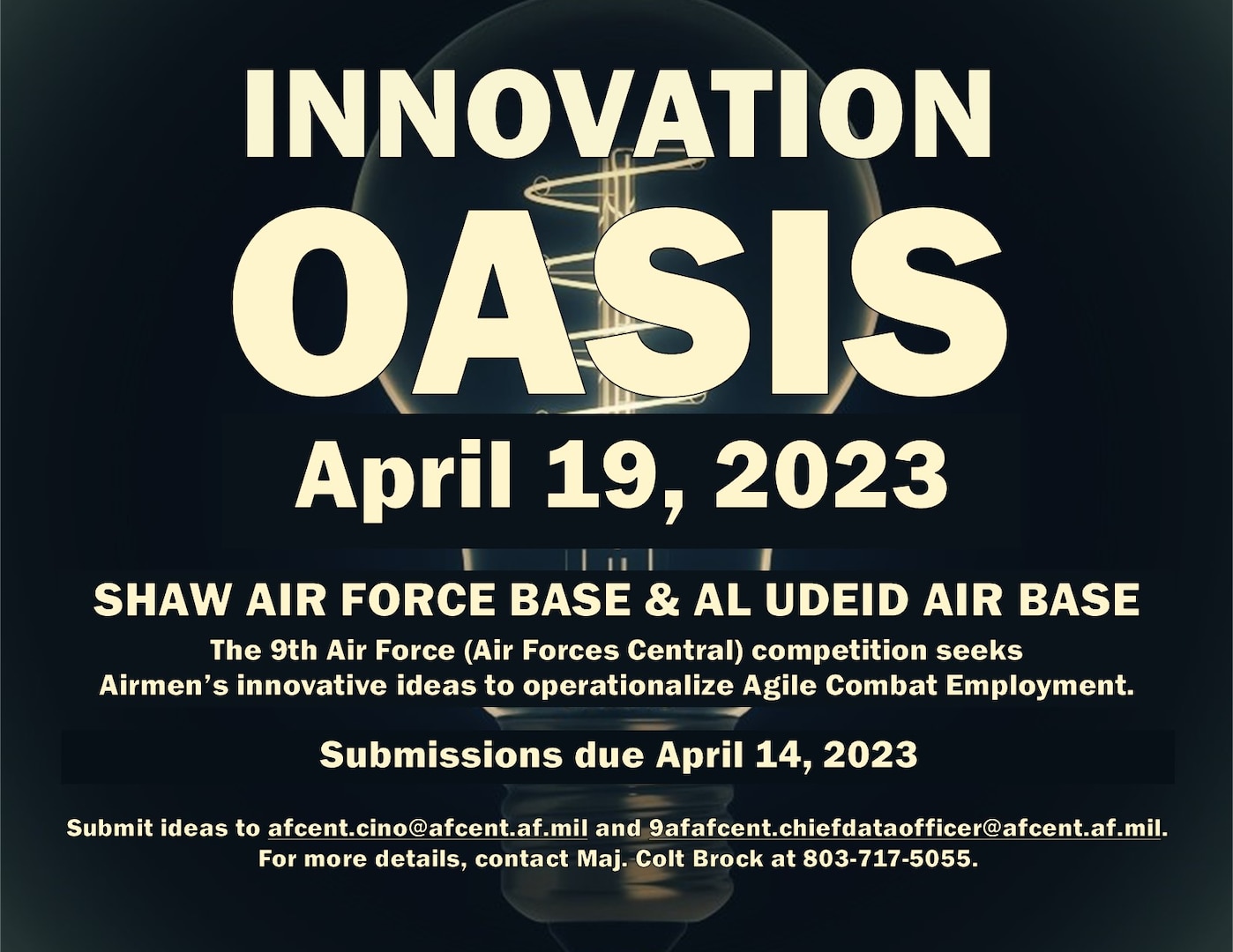 Flyer for innovation competition.