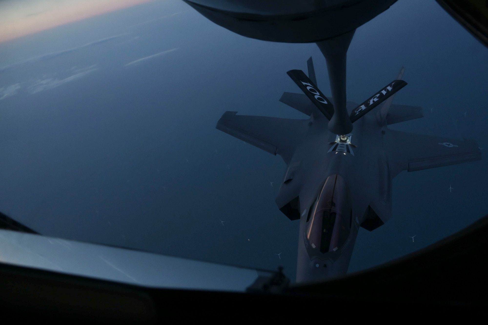 An all-female aircrew, stationed at RAF Mildenhall, refueled four F-35s from the 48th Fighter Wing as part of an all-women's incentive flight.