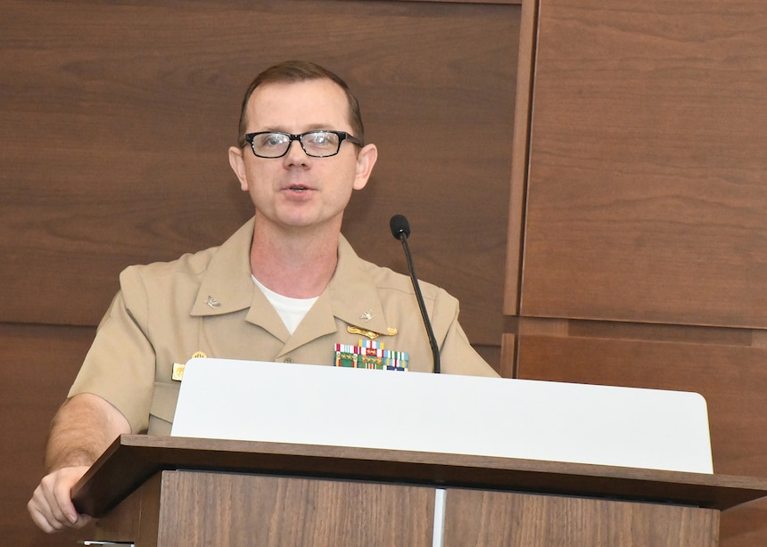 Honoring One of Their Own - Medal of Honor Recipient RMC Reeves is Remembered   
NCTAMS LANT Names Headquarters The Reeves Communication Center

Photo