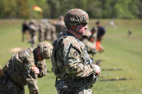 Soldiers at the ALL-ARMY Small Arms Competition prepare for another iteration of matches at the Fort Benning, Ga.