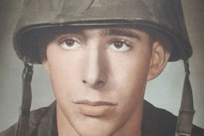 A Marine poses for a picture.