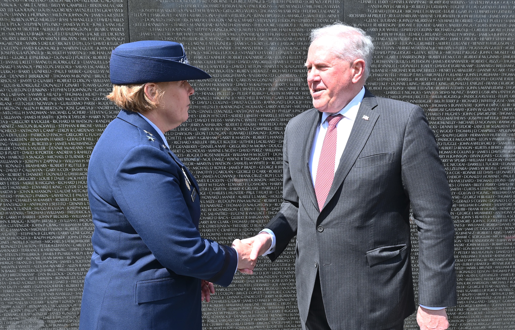 Secretary of the Air Force Frank Kendall visits the Vietnam War Memorial, Washington D.C., March 29, 2023. (U.S. Air Force photo by Staff Sgt. Chad Trujillo)