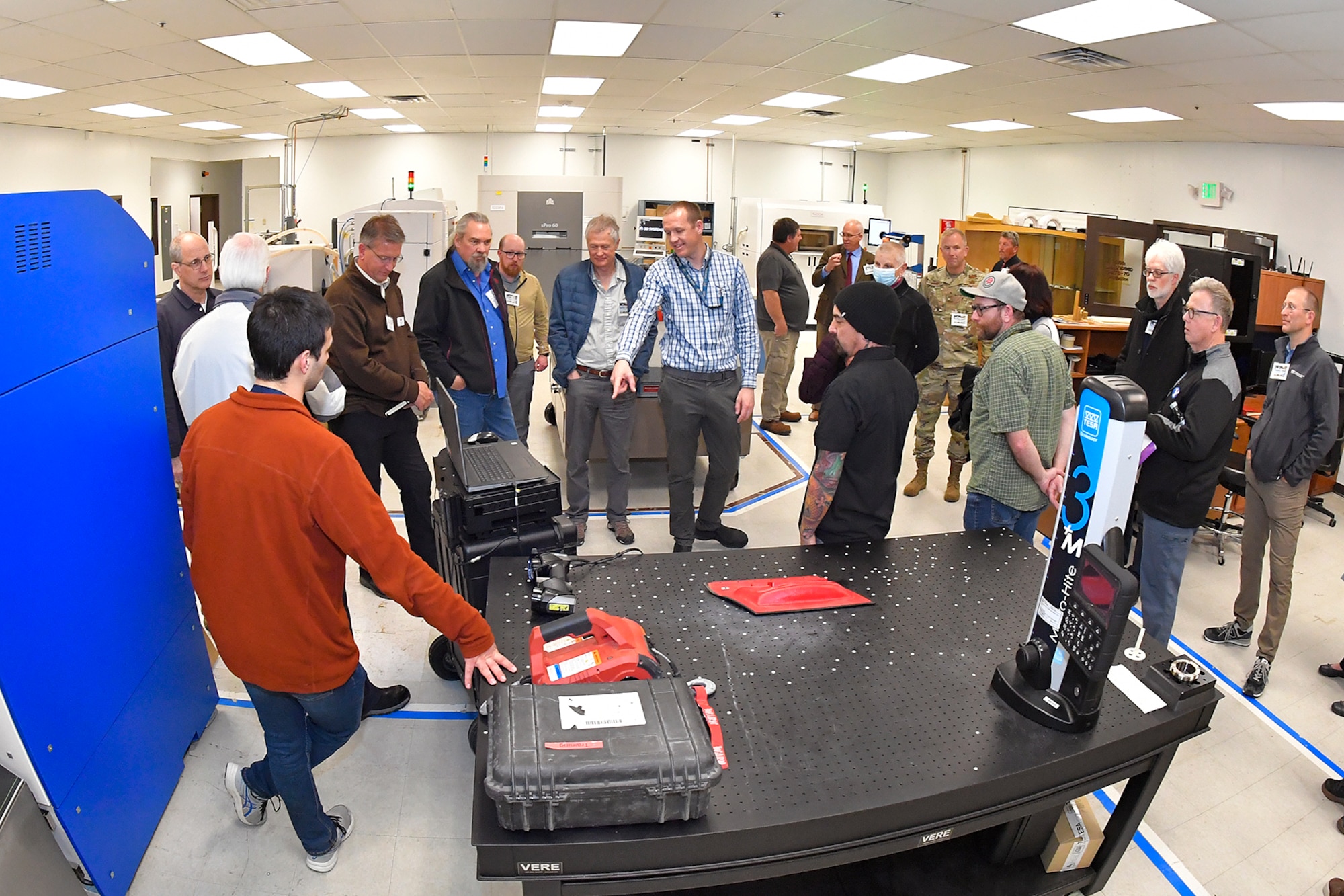 The Capstone Collider event provided local and regional university representatives the opportunity to tour Ogden Air Logistics Center areas to support Educational Partnership Agreements in existence or in development. (U.S. Air Force photo by Todd Cromar)