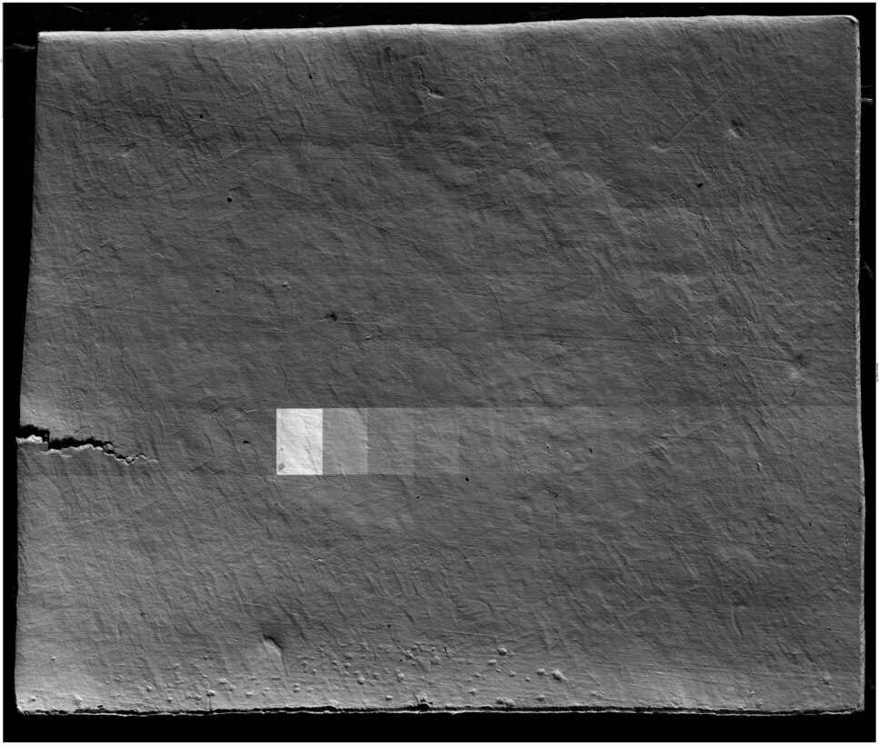 A palladium bar prior to use in a low-energy nuclear reaction experiment at the U.S. Army Engineer Research and Development Center’s Cold Regions Research and Engineering Laboratory in Hanover, New Hampshire. The image was taken with a scanning electron microscope at about a 1 µm resolution. The palladium bar was about a centimeter squared in area.