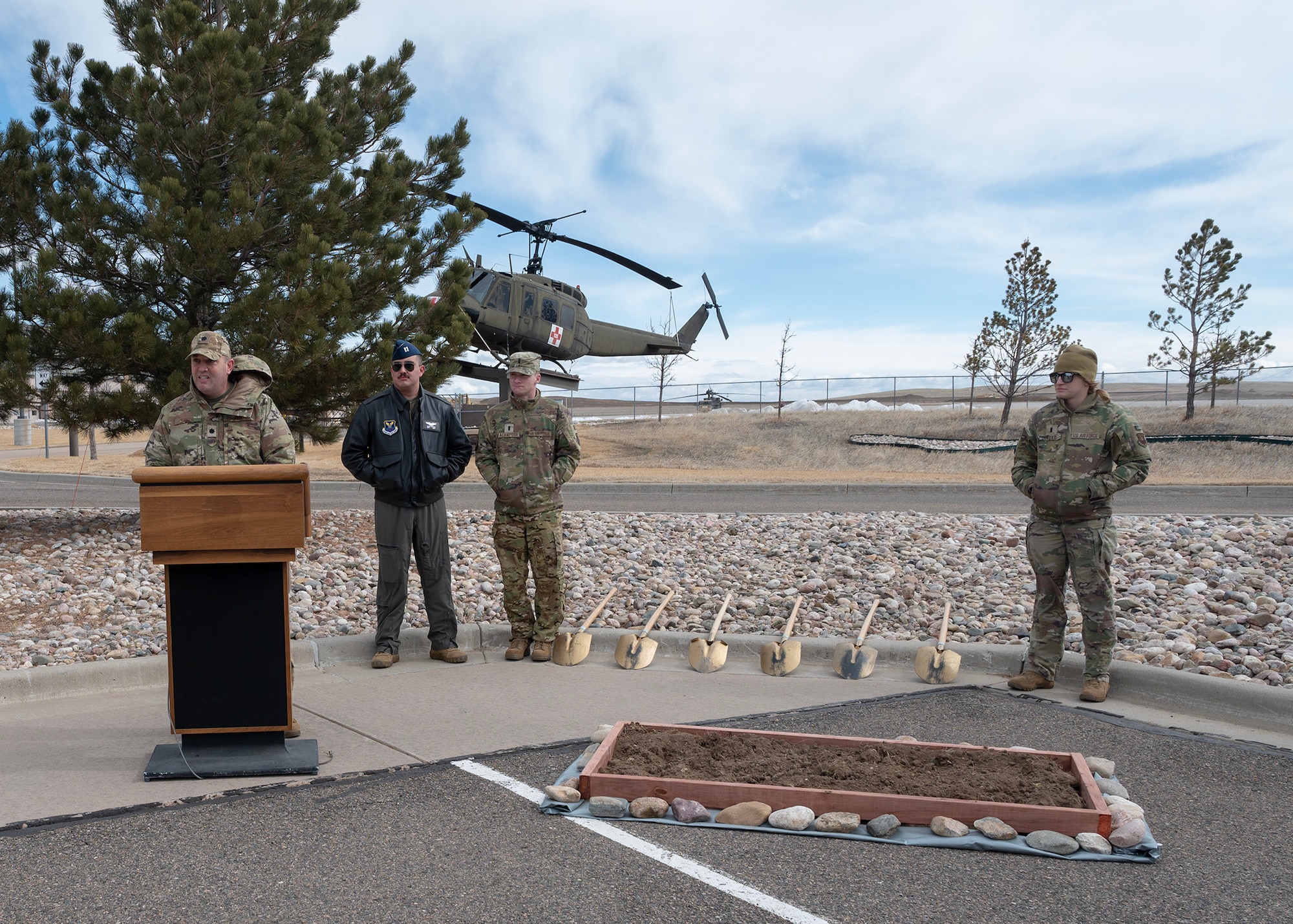 General Lutton speaks to a crowd