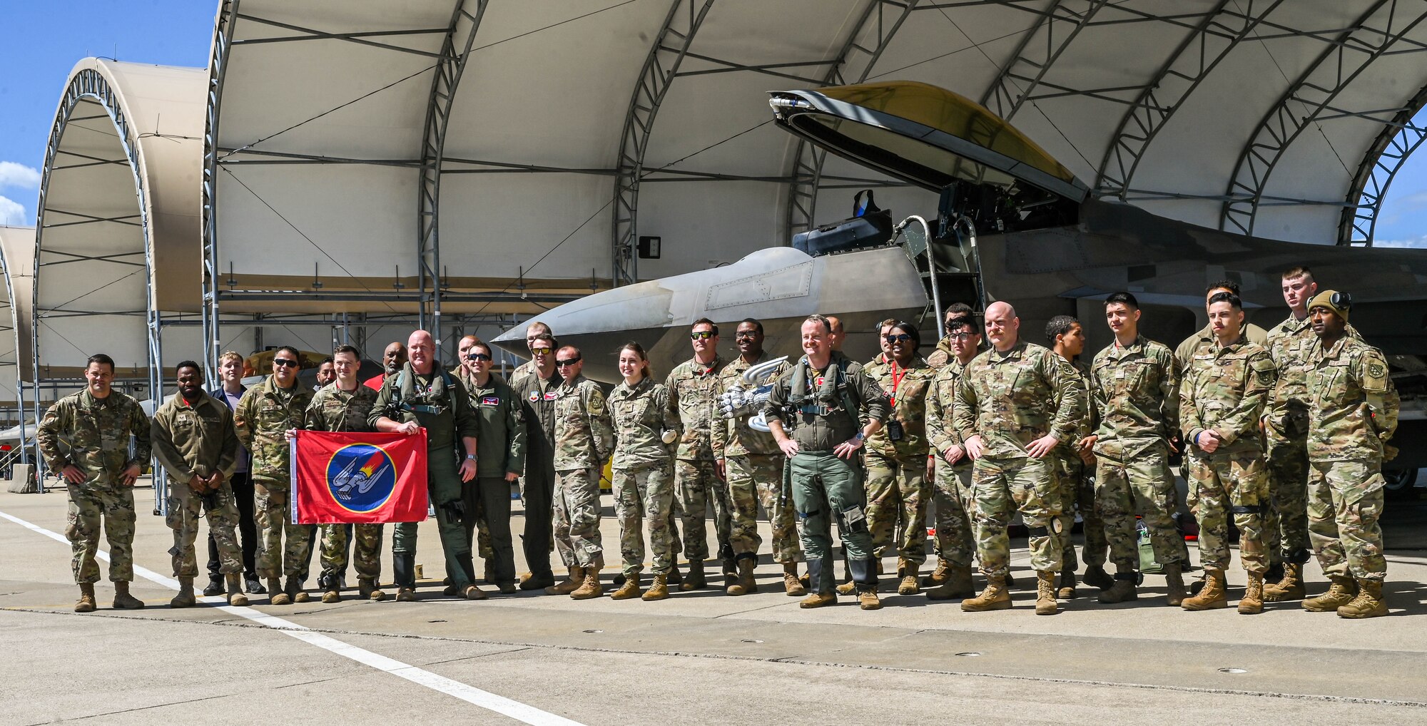 71st FS takes a group photo