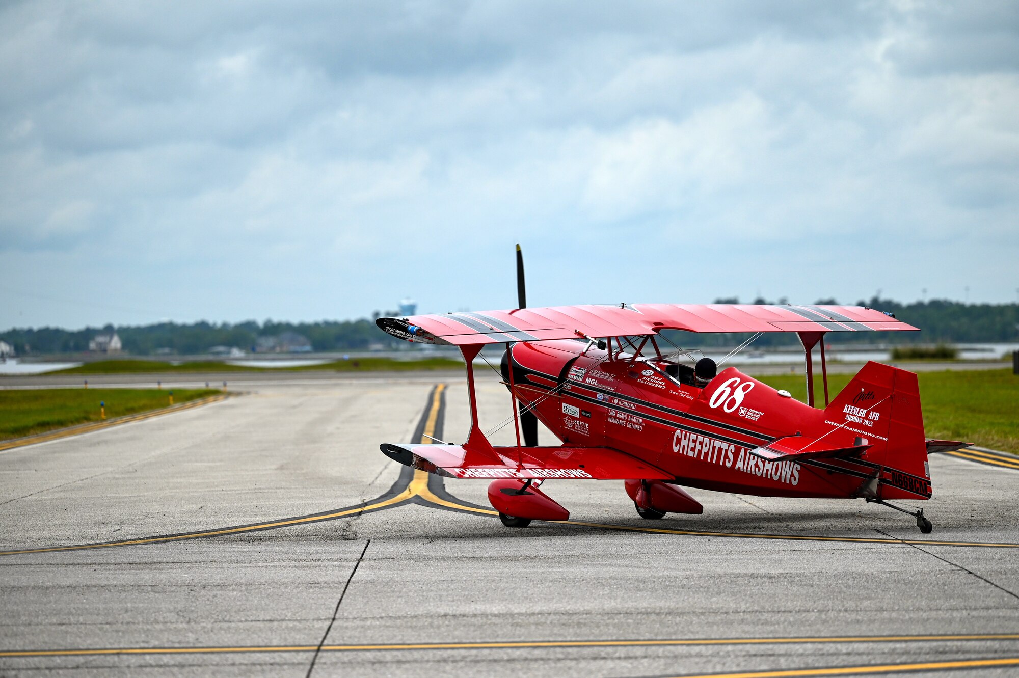 Chefpitts prepares for takeoff during the 2023 Thunder Over the Sound Air and Space Show at Keesler Air Force Base, Mississippi, April 29, 2023.