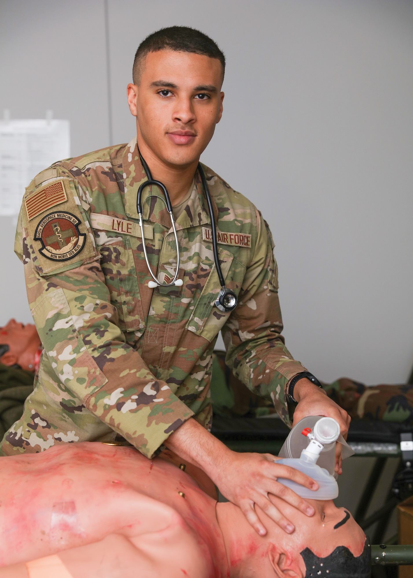 Senior Airman Brooks Lyle, 445th Aerospace Medicine Squadron aerospace medical technician, is the 445th Airlift Wing May Spotlight Performer.