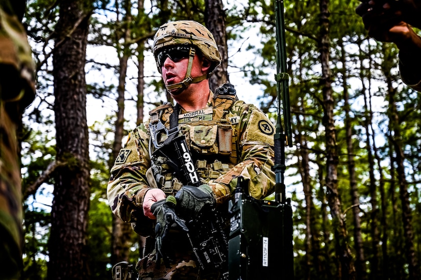 U.S. Army Soldiers with the New Jersey Army National Guard participate in the Best Warrior Competition on 26 April, 2023 at Joint Base McGuire-Dix-Lakehurst, N.J. The Army National Guard’s BWC is a physically and mentally challenging three-day competition that tests competitors on a variety of technical and tactical skills sets. Competitors employ a range of skills relevant to today’s operating environment, including physical endurance, land navigation, marksmanship, weapons skills, and overall combat readiness.