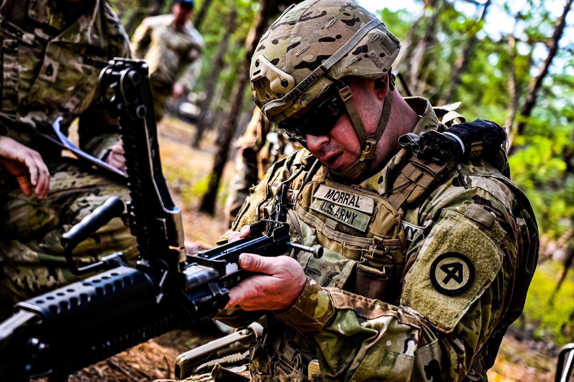 U.S. Army Soldiers with the New Jersey Army National Guard participate in the Best Warrior Competition on 26 April, 2023 at Joint Base McGuire-Dix-Lakehurst, N.J. The Army National Guard’s BWC is a physically and mentally challenging three-day competition that tests competitors on a variety of technical and tactical skills sets. Competitors employ a range of skills relevant to today’s operating environment, including physical endurance, land navigation, marksmanship, weapons skills, and overall combat readiness.