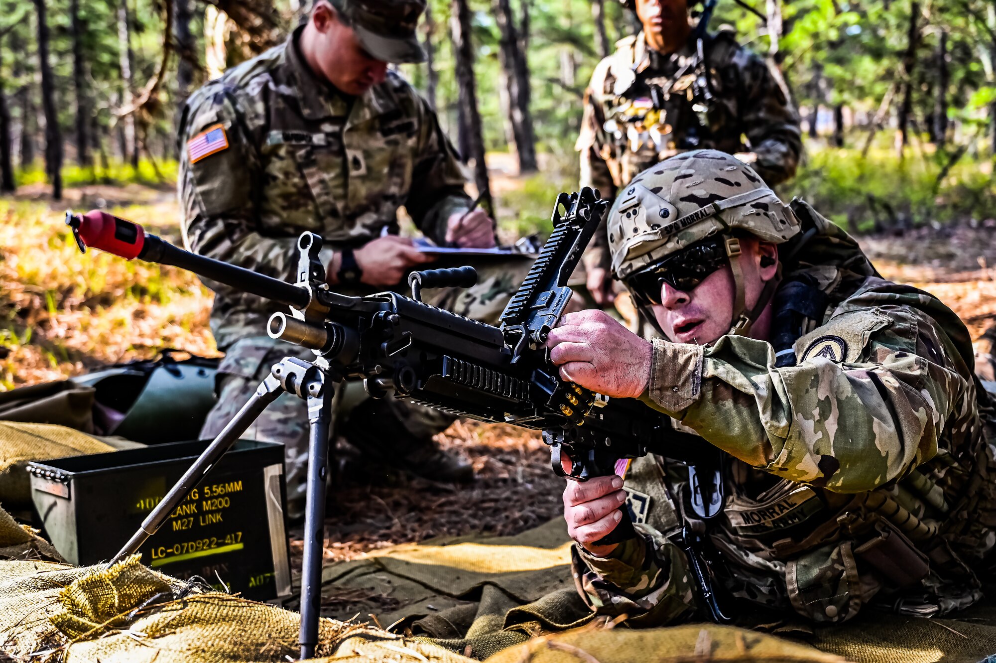 U.S. Army Soldiers with the New Jersey Army National Guard participate in the Best Warrior Competition on 26 April, 2023 at Joint Base McGuire-Dix-Lakehurst, N.J. The Army National Guard’s BWC is a physically and mentally challenging three-day competition that tests competitors on a variety of technical and tactical skills sets. Competitors employ a range of skills relevant to today’s operating environment, including physical endurance, land navigation, marksmanship, weapons skills, and overall combat readiness.