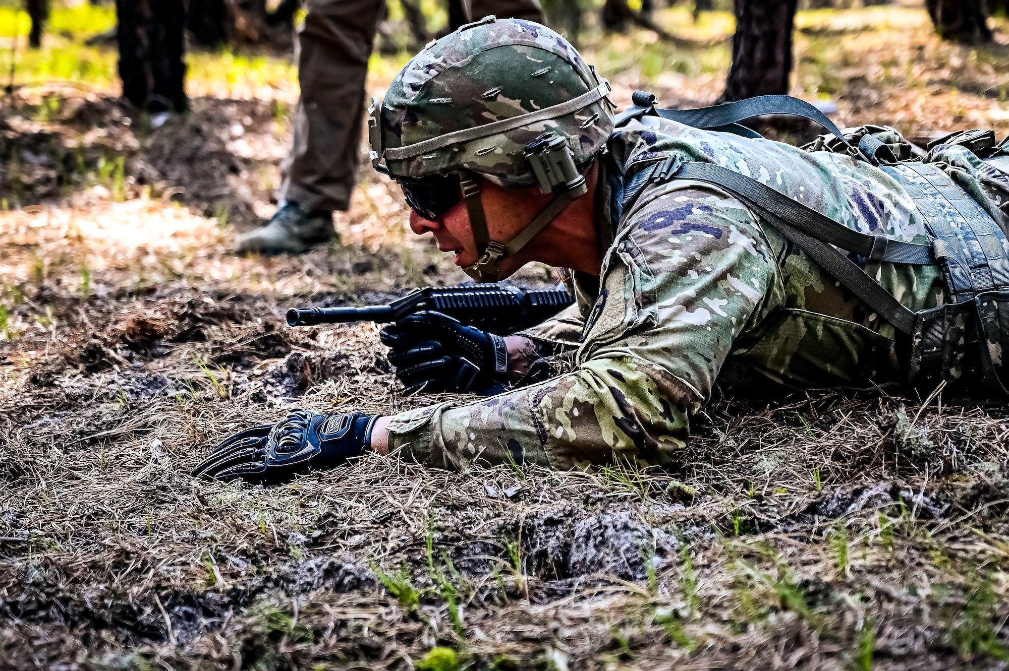 U.S. Army Soldiers with the New Jersey Army National Guard participate in the Best Warrior Competition on 26 April, 2023 at Joint Base McGuire-Dix-Lakehurst, N.J. The Army National Guard’s BWC is a physically and mentally challenging three-day competition that tests competitors on a variety of technical and tactical skills sets. Competitors employ a range of skills relevant to today’s operating environment, including physical endurance, land navigation, marksmanship, weapons skills, and overall combat readiness.