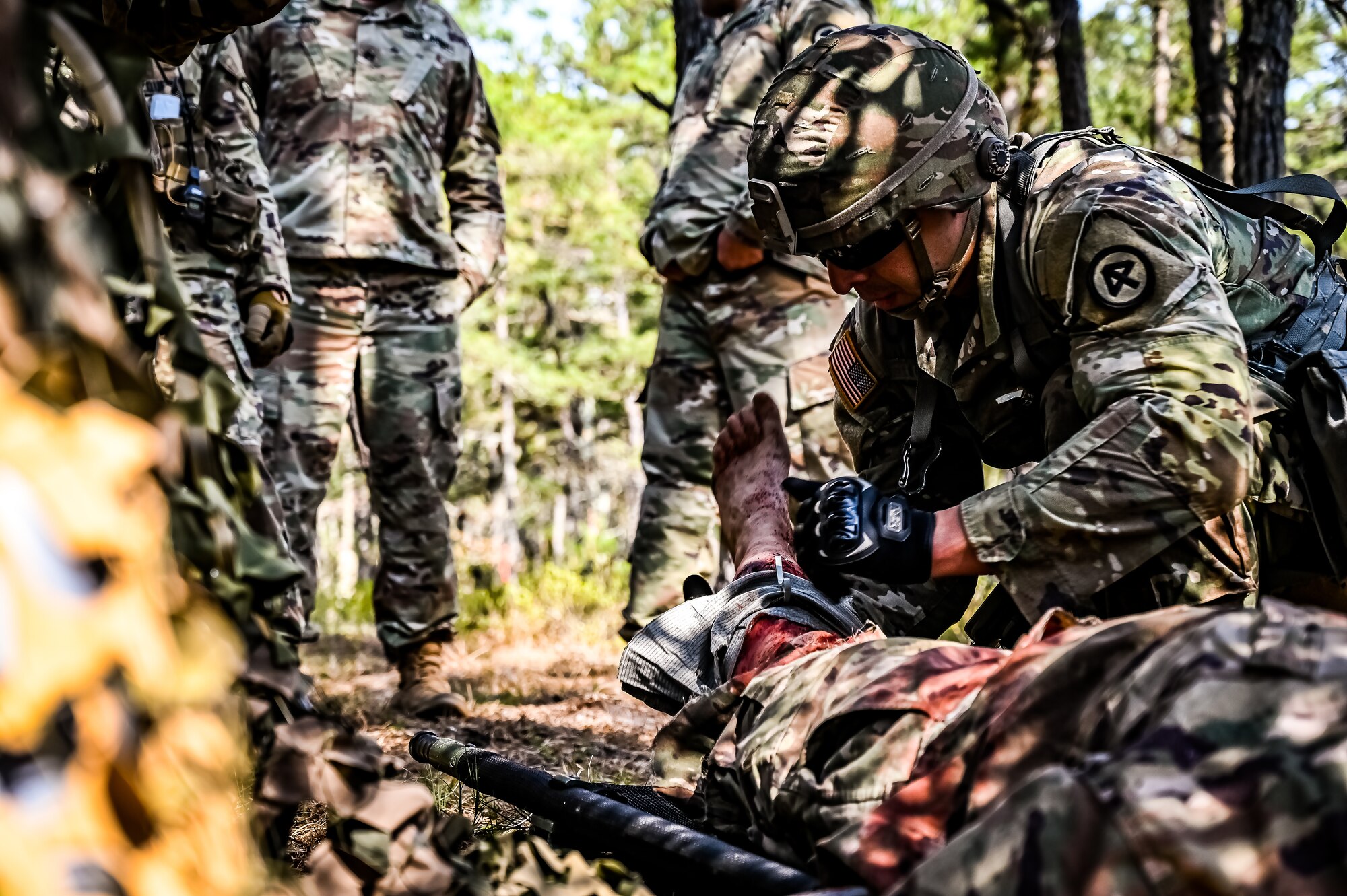 U.S. Army Soldiers with the New Jersey Army National Guard participate in the Best Warrior Competition on 26 April, 2023 at Joint Base McGuire-Dix-Lakehurst, N.J. The Army National Guard’s BWC is a physically and mentally challenging three-day competition that tests competitors on a variety of technical and tactical skills sets. Competitors employ a range of skills relevant to today’s operating environment, including physical endurance, land navigation, marksmanship, weapons skills, and overall combat readiness.