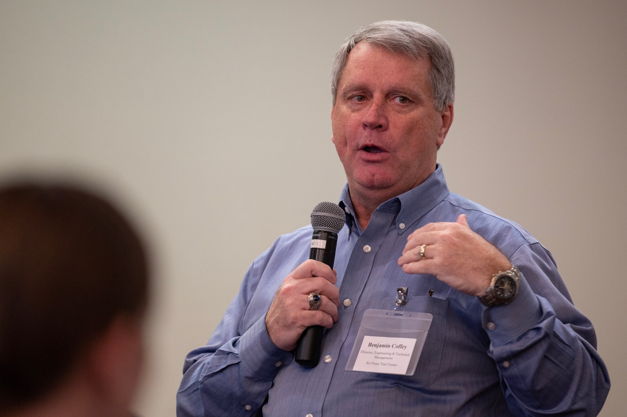 A man speaks at a digital engineering workshop