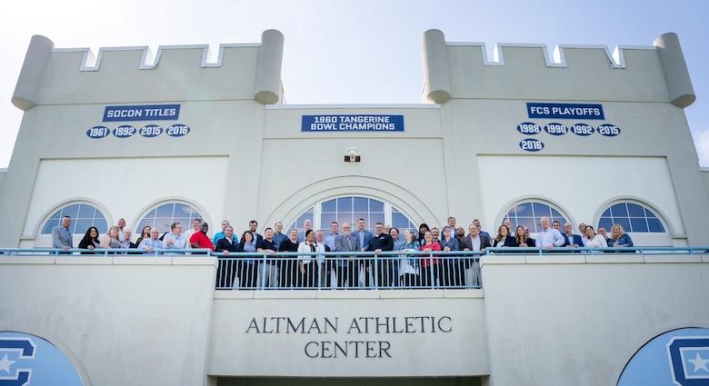 Deputy District Engineers for Programs and Project Management stand for a photo at the Altman Athletic Center in Charleston, S.C.