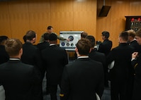 Midshipmen from the U.S. Naval Academy Information Warfare Club visit the Office of Naval Intelligence.