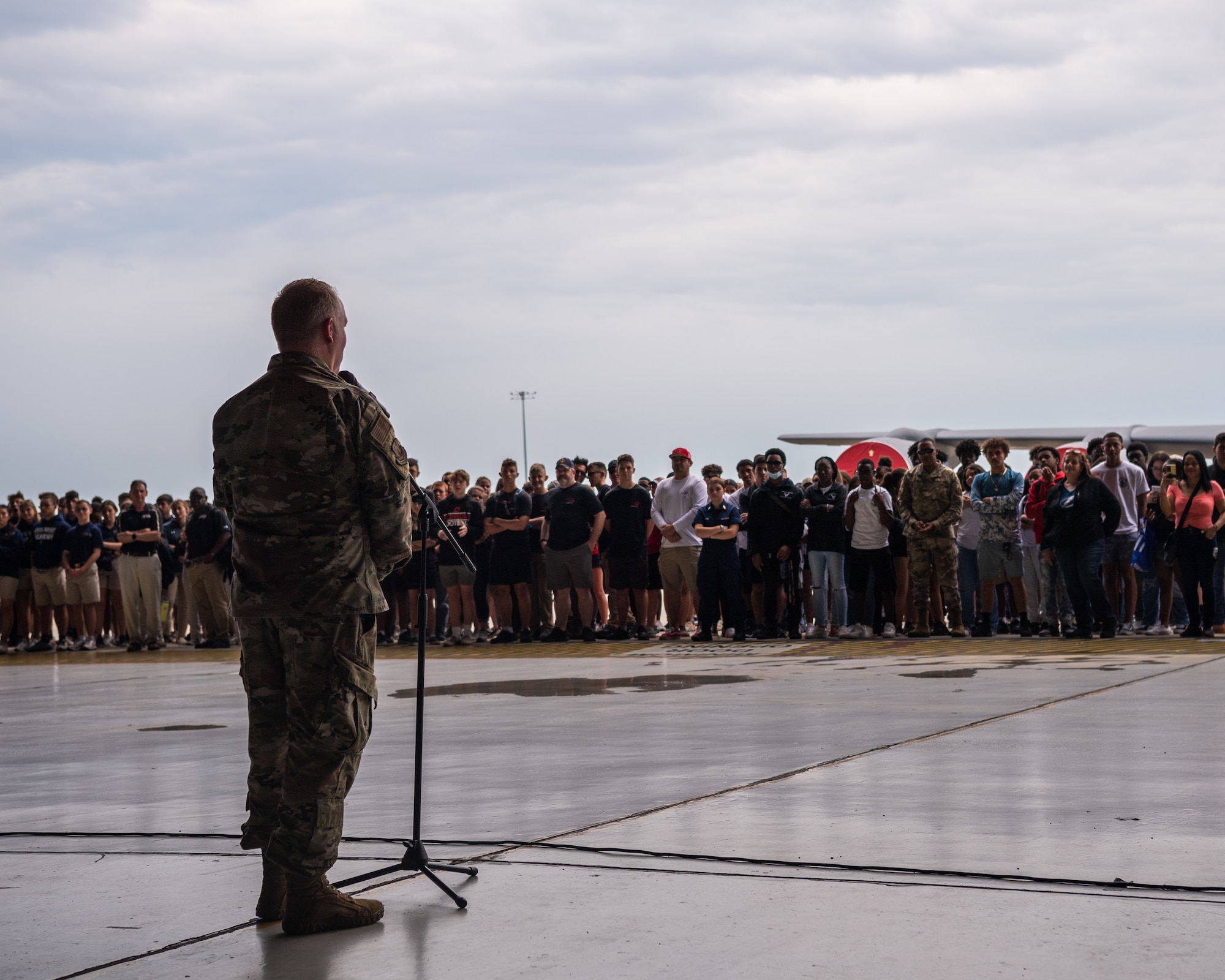 The event showcased various aspects of the military to inspire students who have an interest in operations at MacDill AFB and a career in the military. (U.S. Air Force photo by Tech. Sgt. Alexander Cook)