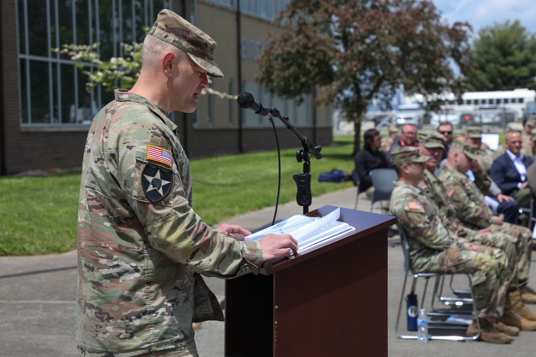 Army Col. James P. Penn assumed command of the brigade from Col. Timothy R. Starke, who had previously served as the brigade’s executive officer two tears prior to becoming the commander.