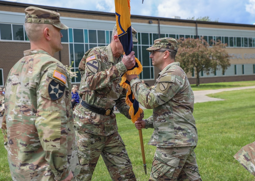 Army Col. James P. Penn assumed command of the brigade from Col. Timothy R. Starke, who had previously served as the brigade’s executive officer two tears prior to becoming the commander.
