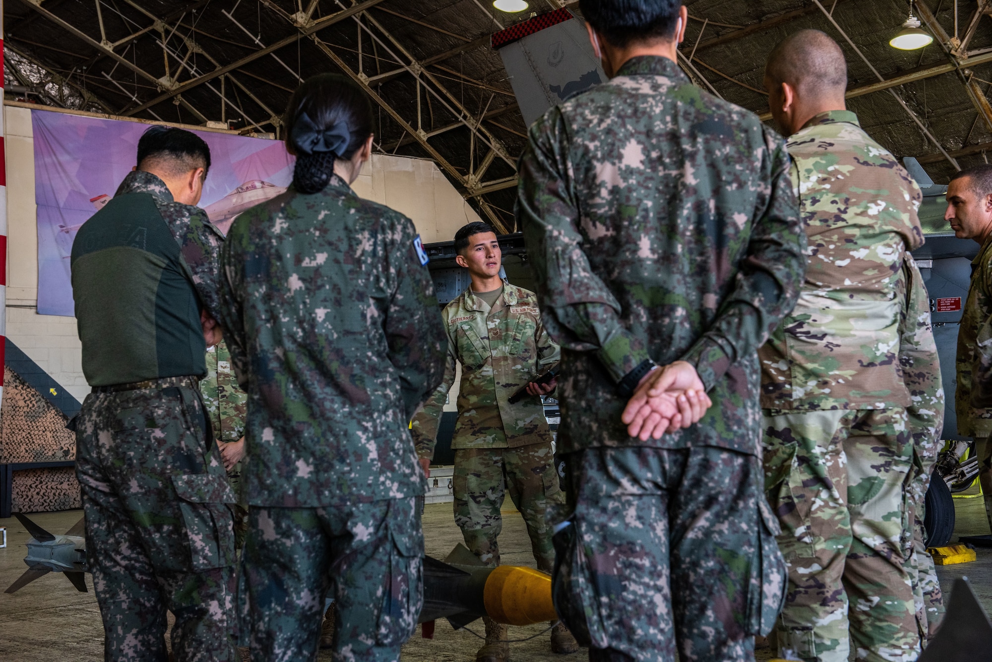 Photo of Airmen and Republic of Korea Air Force members