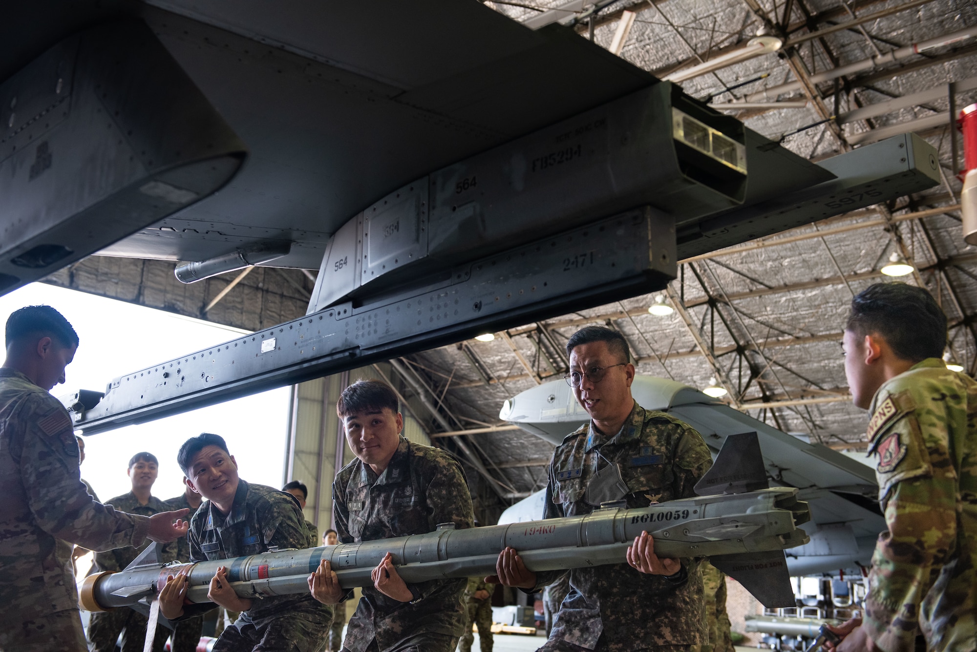 Photo of Airmen and Republic of Korea Air Force members