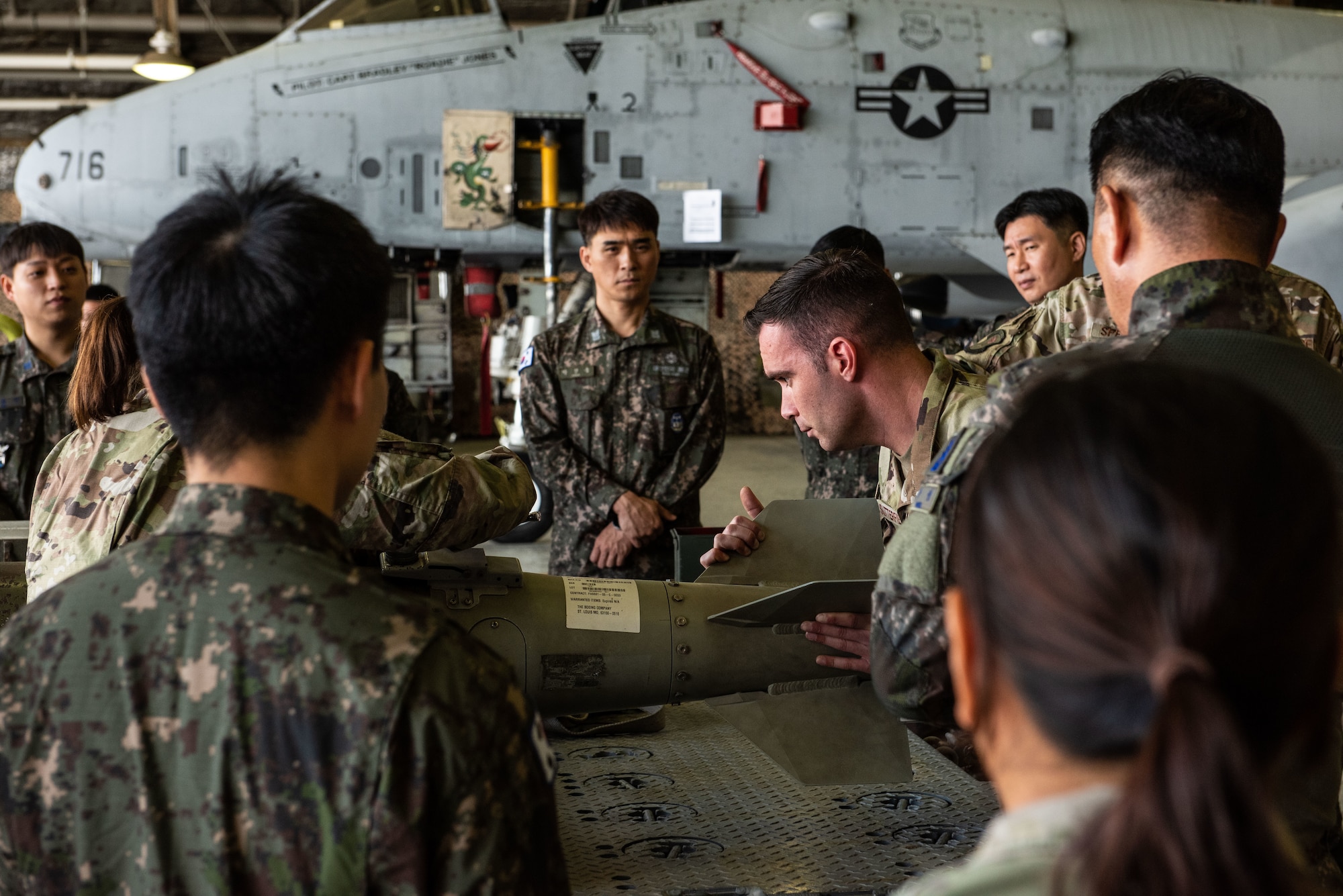 Photo of Airmen and Republic of Korea Air Force members