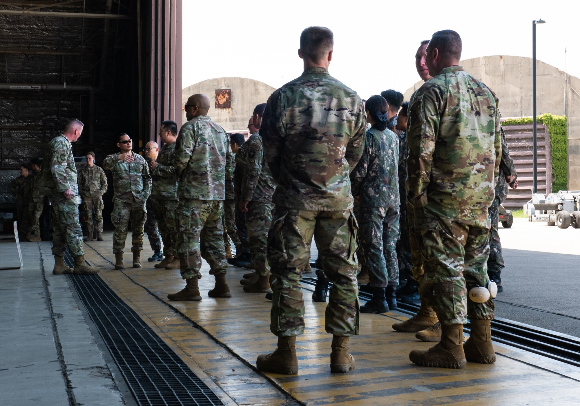 Photo of Airmen and Republic of Korea Air Force members