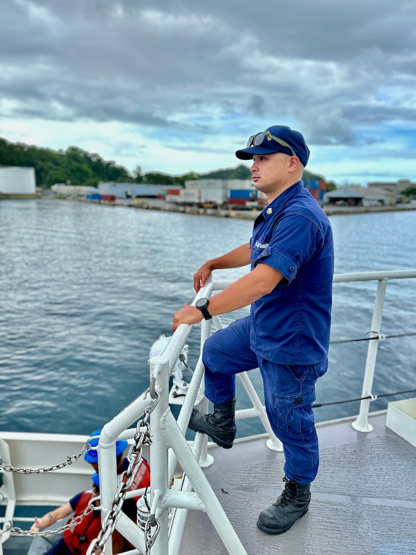 USCGC Oliver Henry departs Palau