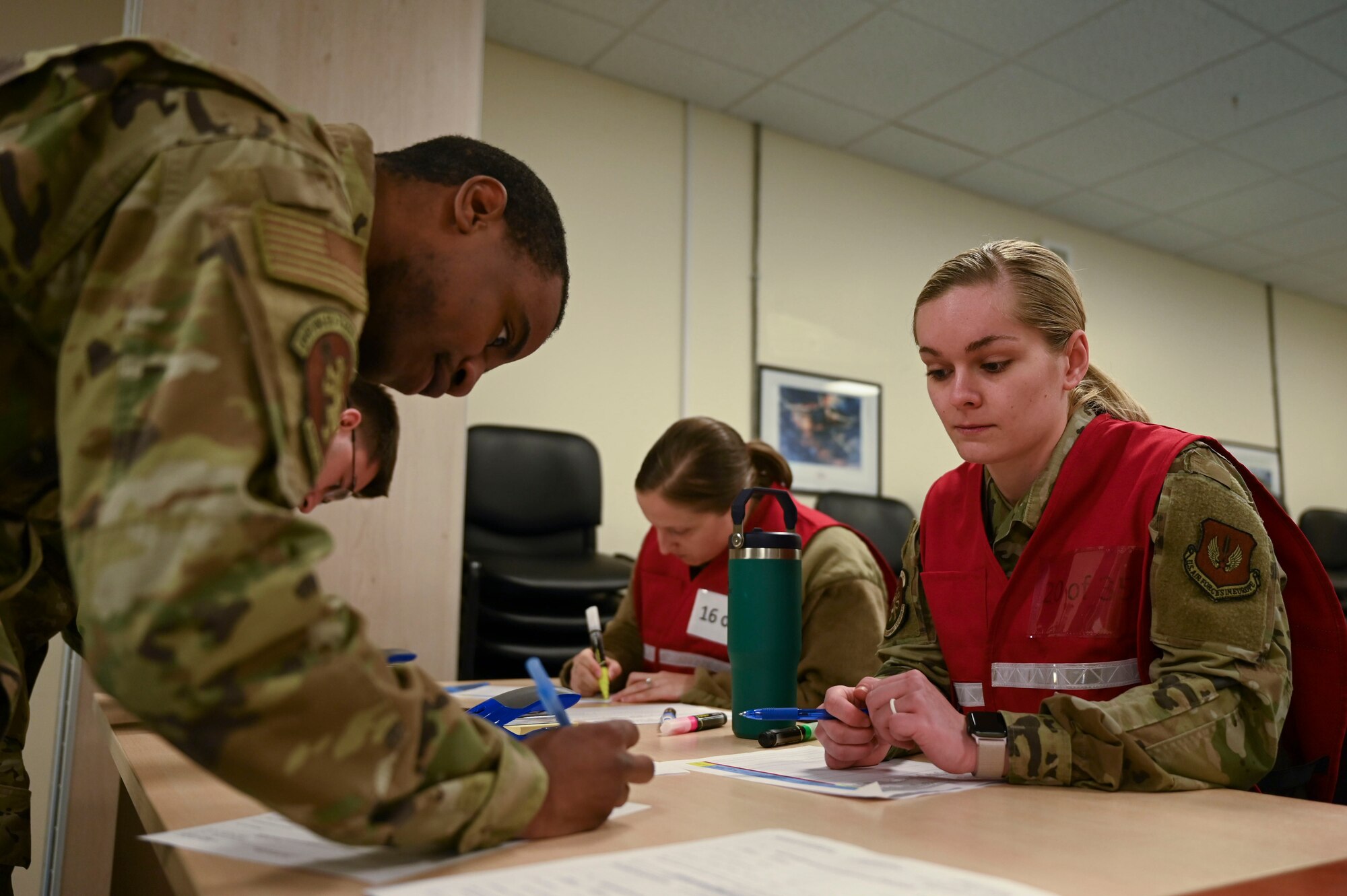 The installation regularly conducts readiness exercises to test Airmen’s preparedness for disaster response.