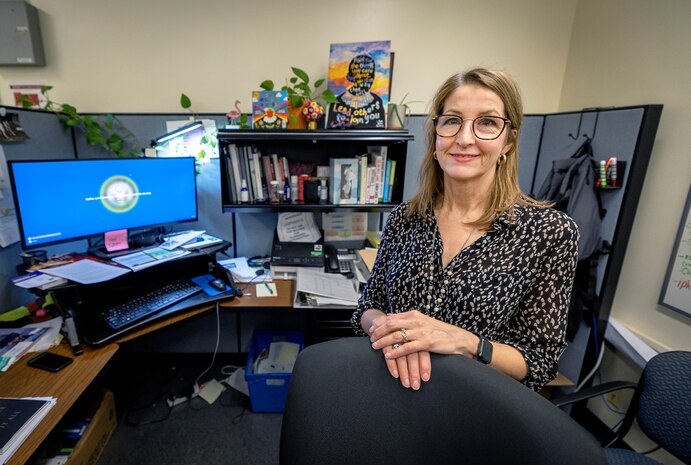 Lynn Grellner, Diversity, Equity, Inclusion and Accessibility program manager, Code 1100D, Executive Support Staff, recently received recognition from the U.S. Pacific Fleet Equal Employment Opportunity Program for her "superior contributions" to EEO at PSNS & IMF. (U.S. Navy photo by Scott Hansen)