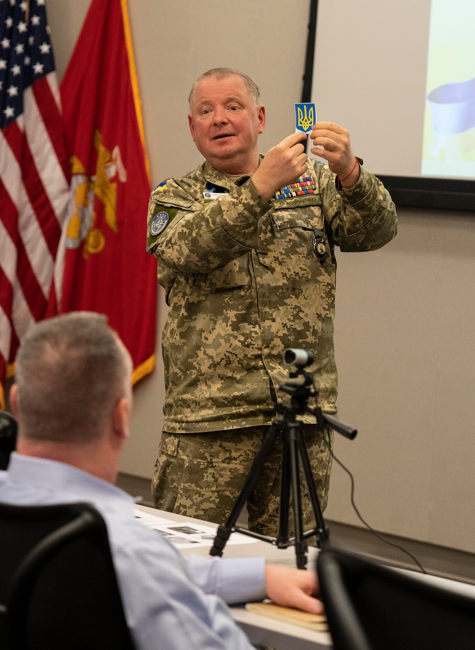 Colonel Hennadiy Kovalenko shares his story of Ukraine’s resilience and evolving strategy at the Navy Warfare Development Center.