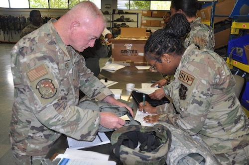 a person signs for equipment