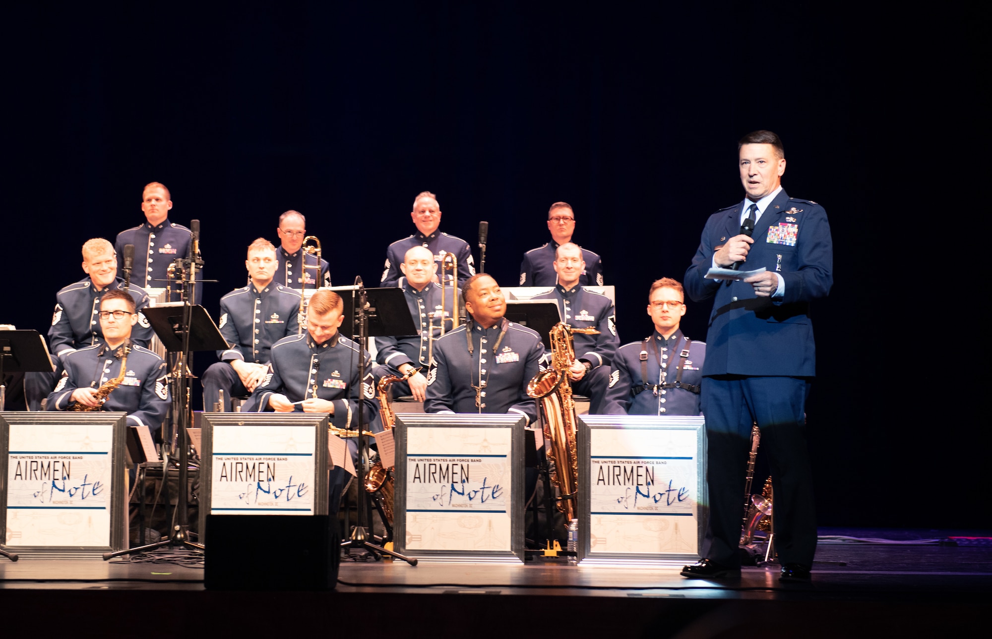 193rd Special Operations Wing commander, Col. Edward Fink, hosted a U.S. Air Force Band 'Airmen of Note' concert May 4, 2023, in York Pennsylvania.