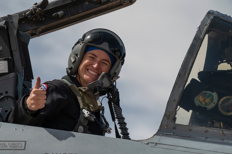 A Photo of A-10 Thunderbolt II pilot Maj. Lindsay "MAD" Johnson