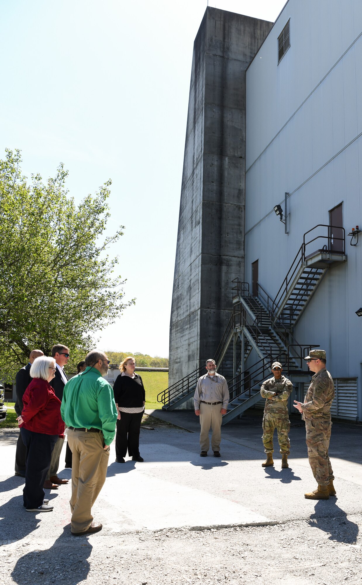 Air Force officer speaking to group