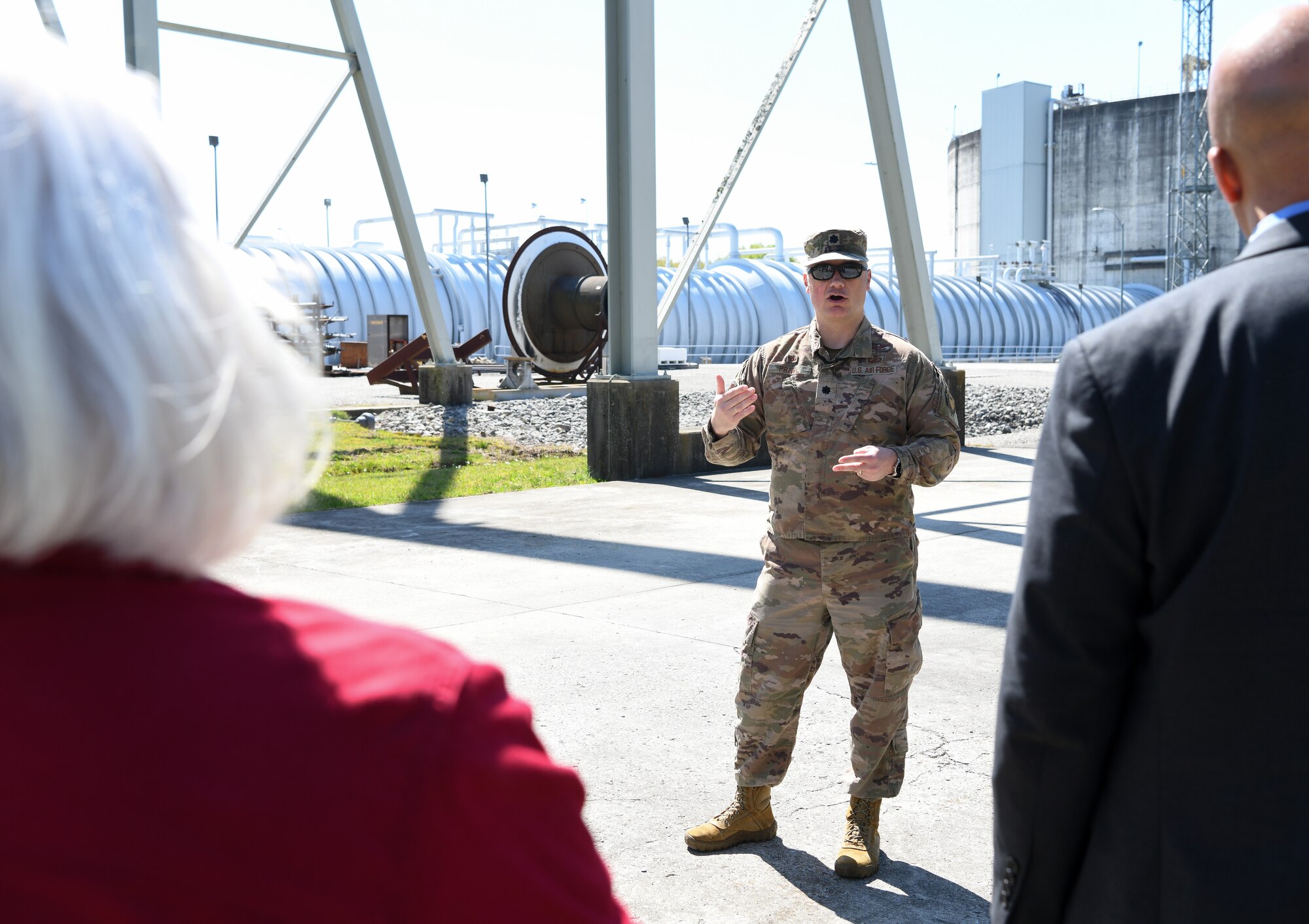 Air Force officer speaking