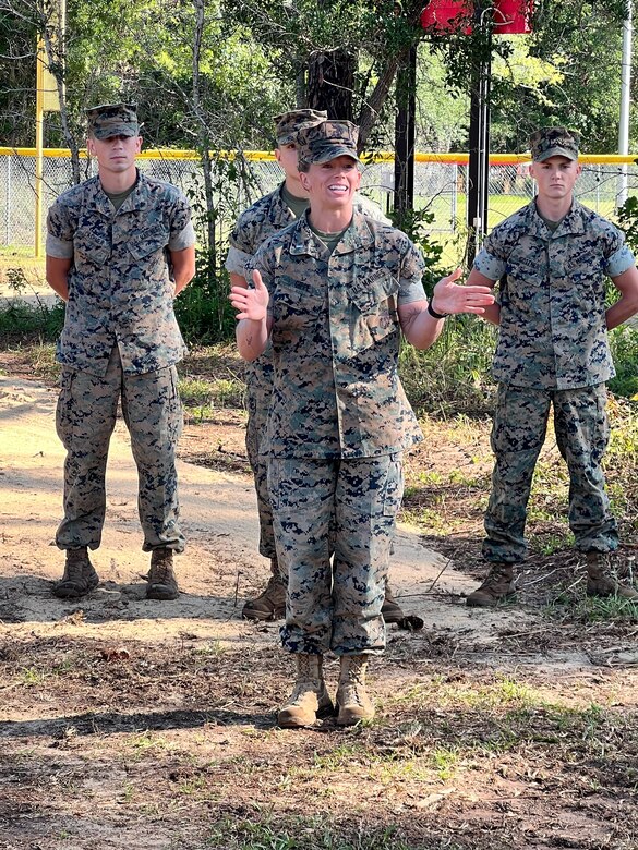 Marine Corps Logistics Base Albany worked with 8th Engineer Support Battalion from Marine Corps Base Camp Lejeune in North Carolina to construct a new endurance course at the southwest Georgia installation. The project demonstrates a commitment to camaraderie and physical fitness, and officially opened up for use on Thursday after 20 days of construction. (U.S. Marine Corps photo by Jennifer Parks)