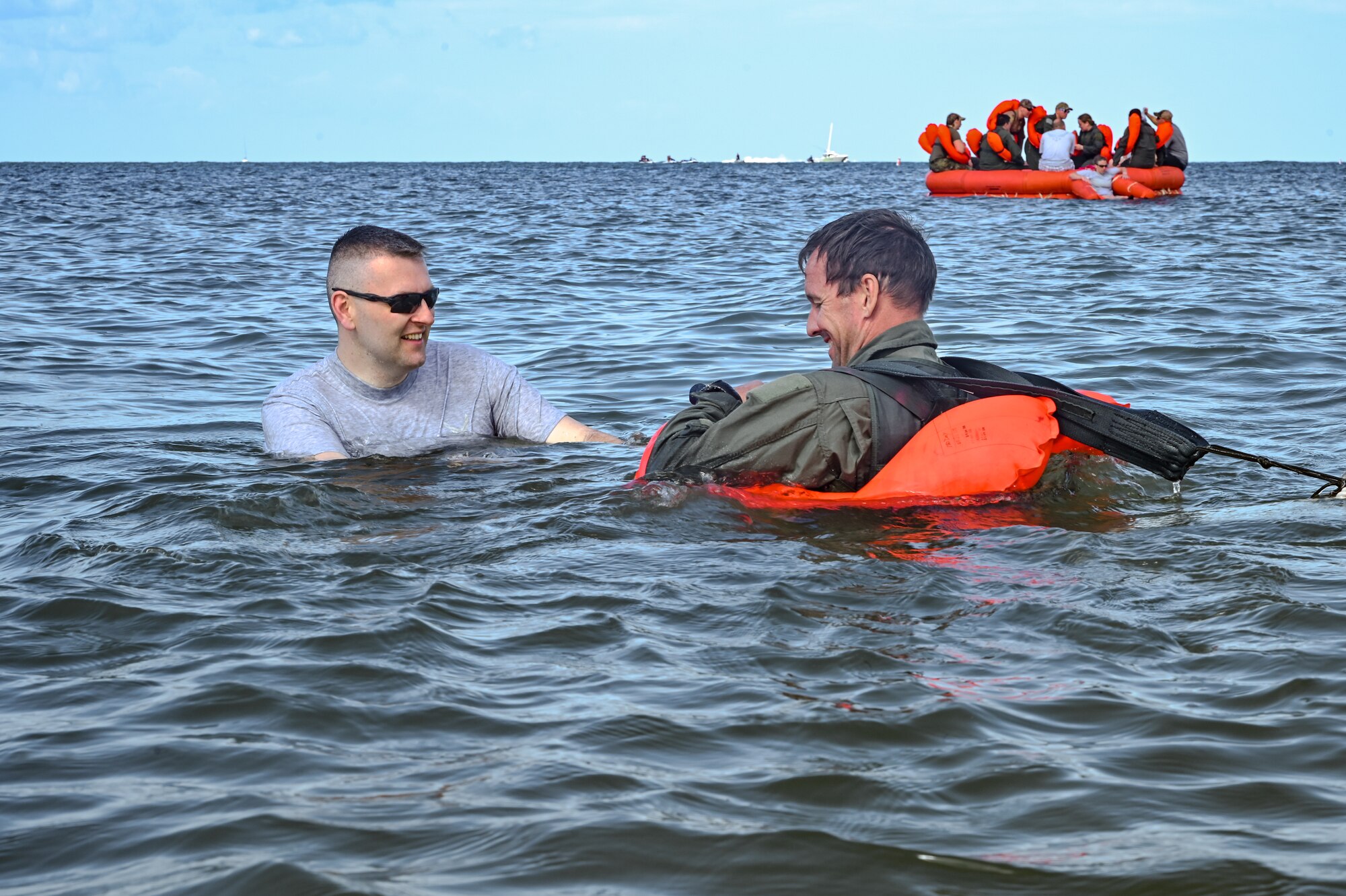 Reserve Citizen Airmen assigned to the 910th Airlift Wing participated in water survival training on April 19, 2023, at Naval Air Station Key West, Florida.
