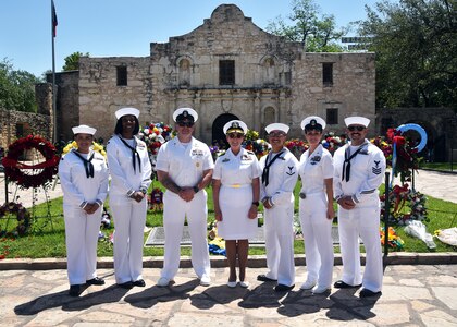 USS San Antonio Sailors attend Navy Day at the Alamo during Fiesta San Antonio
